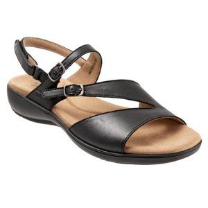 Brand New Trotters Riva Black leather strappy sandals 9.5 M